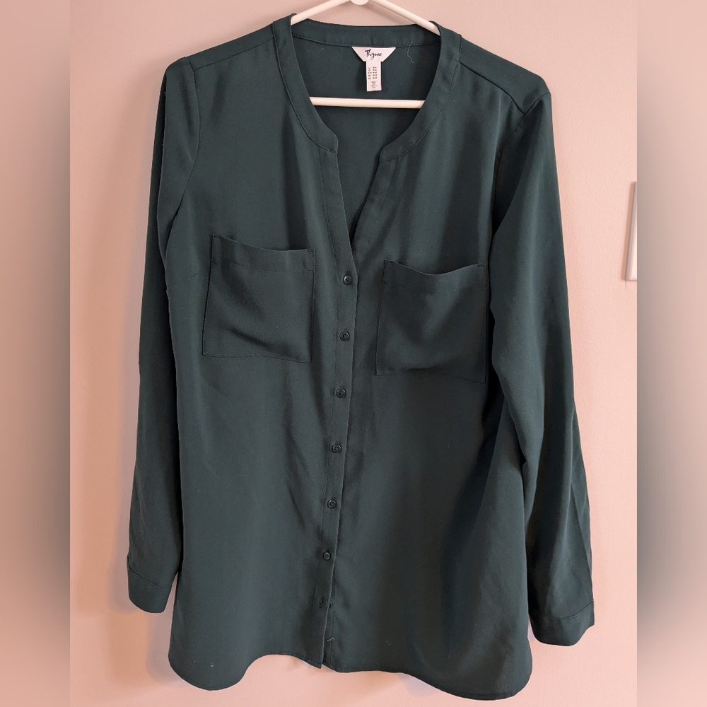 Thyme Maternity Dark Green Blouse